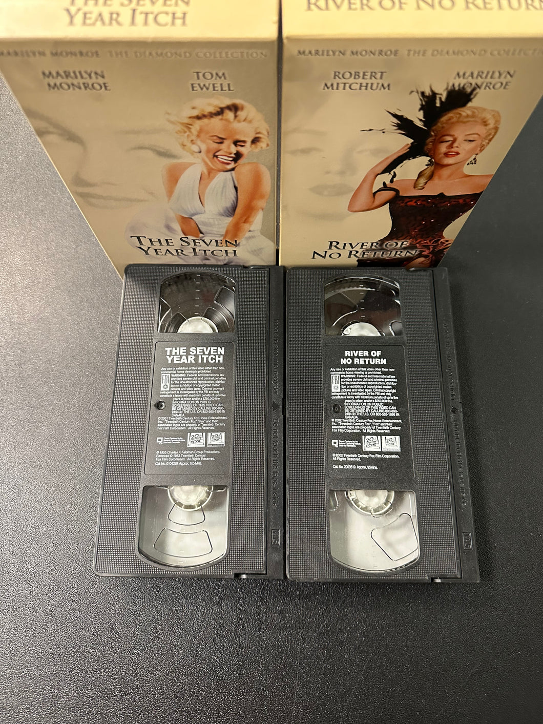 Marilyn Monroe The Seven Year Itch & River of No Return PREOWNED VHS Set of 2