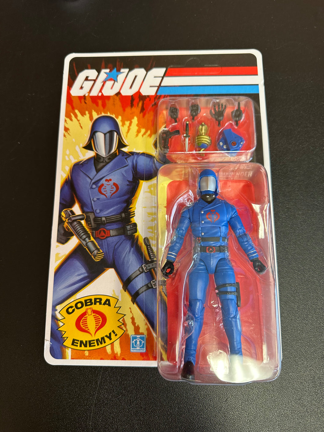 G.I. Joe Haslab 6” Cobra Commander Unpunched Card Damage