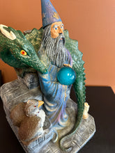 Load image into Gallery viewer, Wizard Dragon 18” Statue Preowned Damaged
