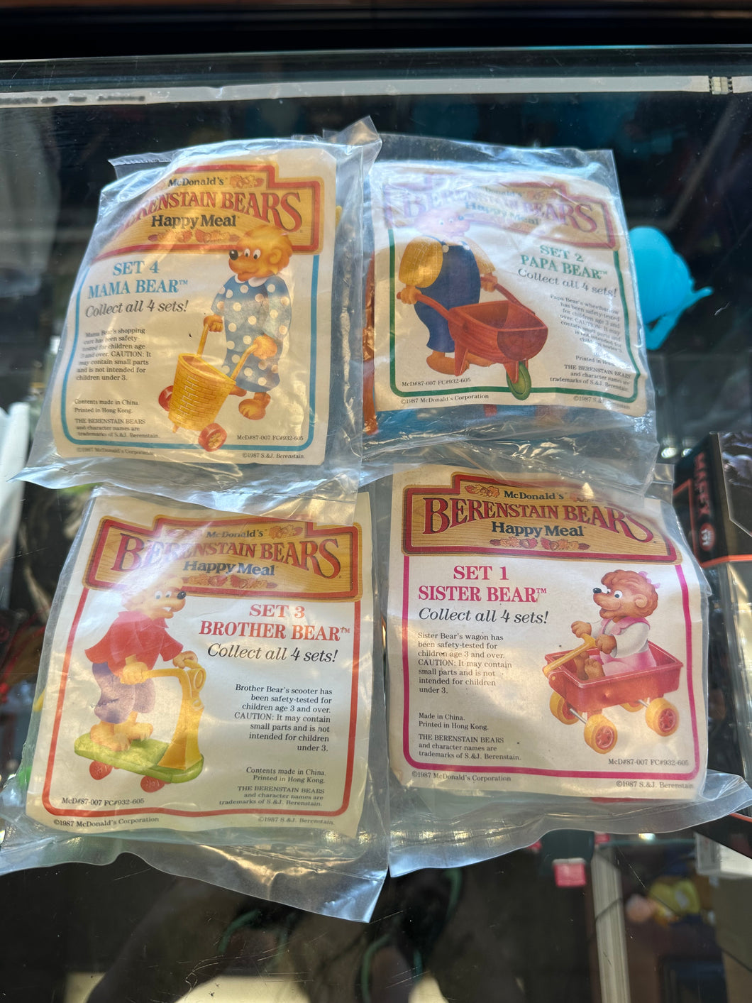 McDonald’s Berenstain Bears Toy Set of 4 in Original Packages