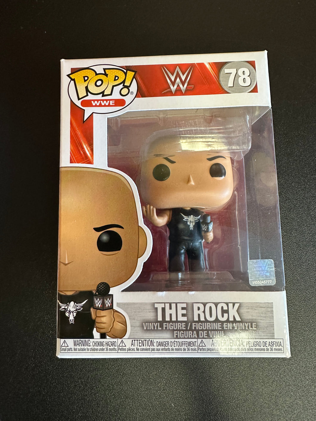 FUNKO POP WWE THE ROCK WITH MIC 78