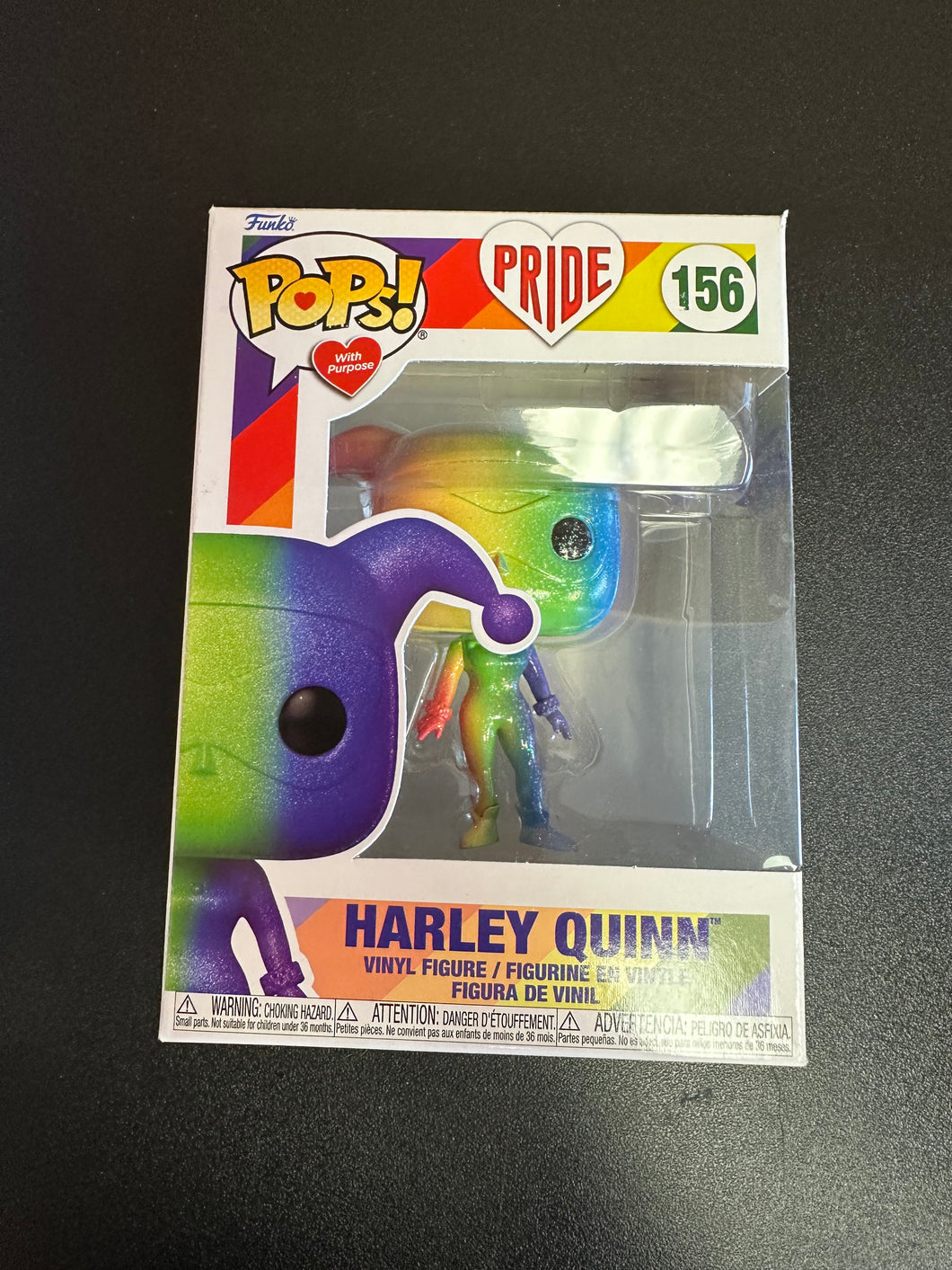 FUNKO POP WITH PURPOSE PRIDE DC HARLEY QUINN 156