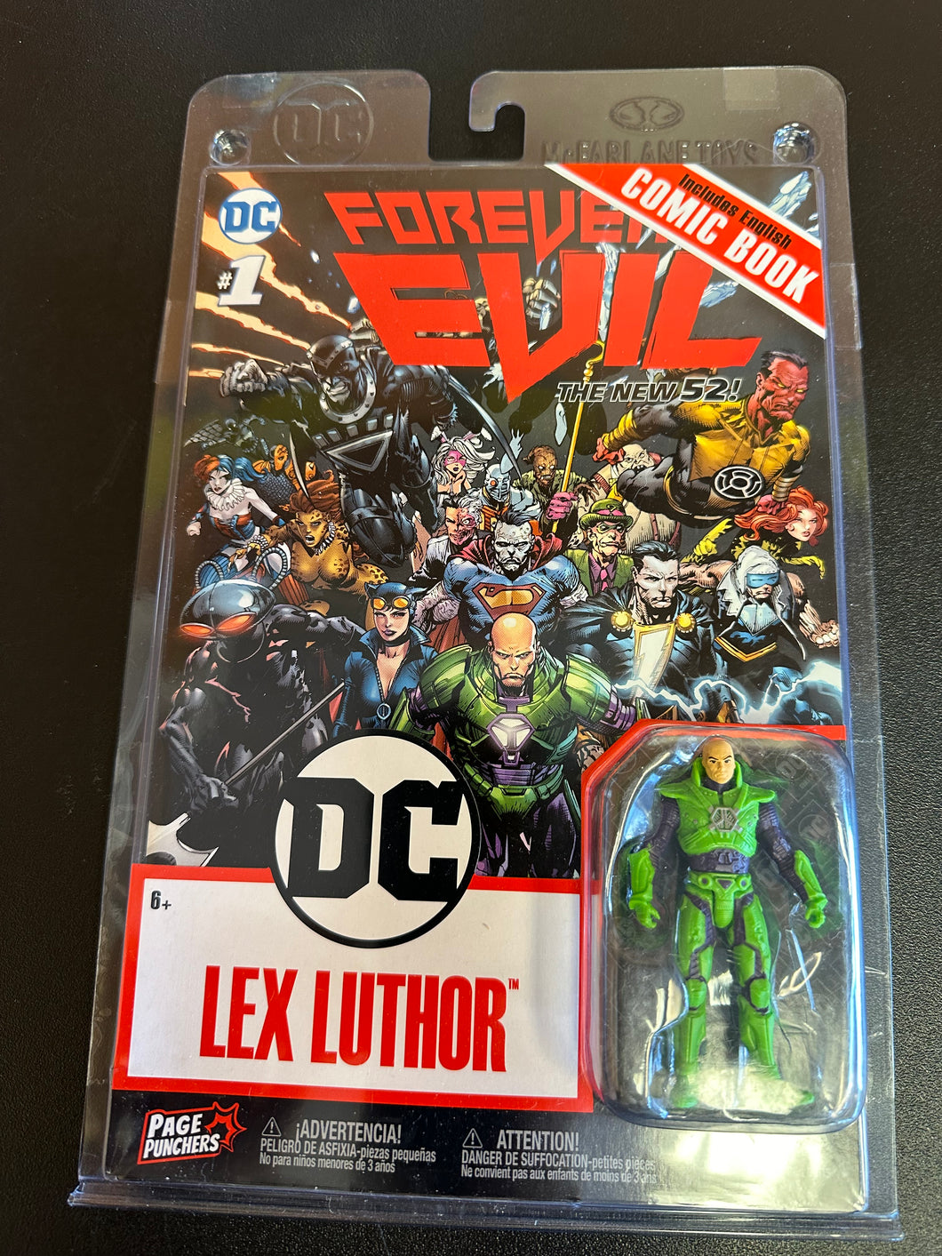 DC LEX LUTHOR FOREVER EVIL COMIC & 3” FIGURE