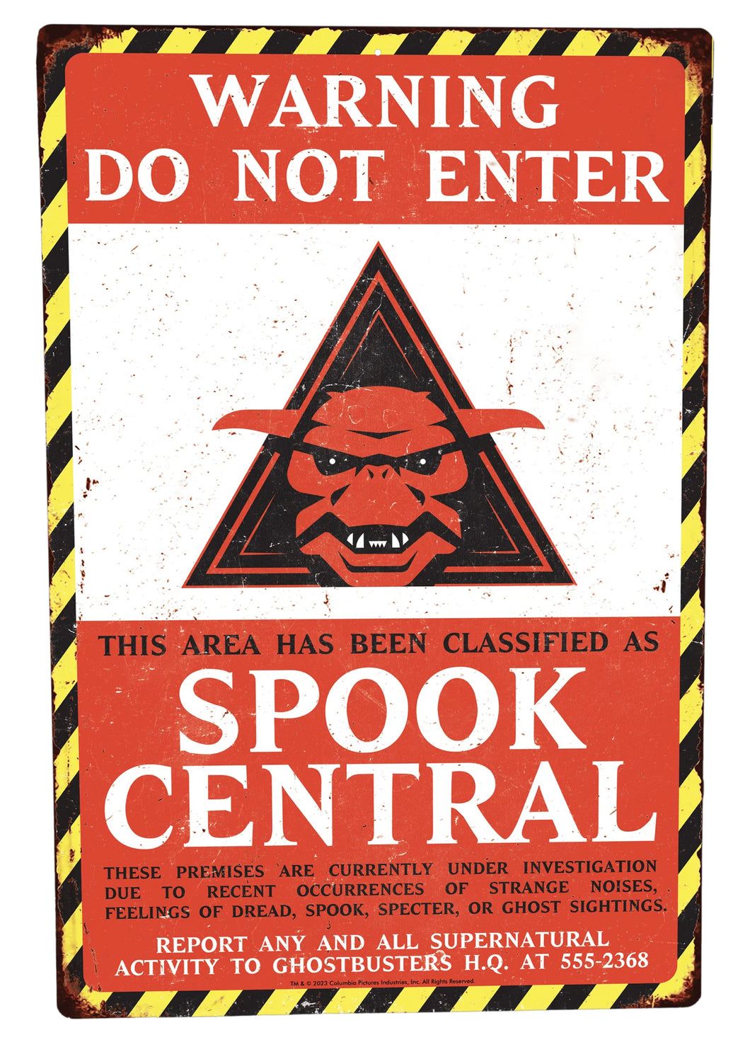 GHOSTBUSTERS - SPOOK CENTRAL METAL SIGN