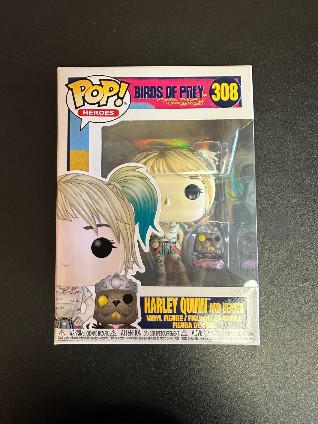 FUNKO POP BIRDS OF PREY DC HARLEY QUINN AND BEAVER 308