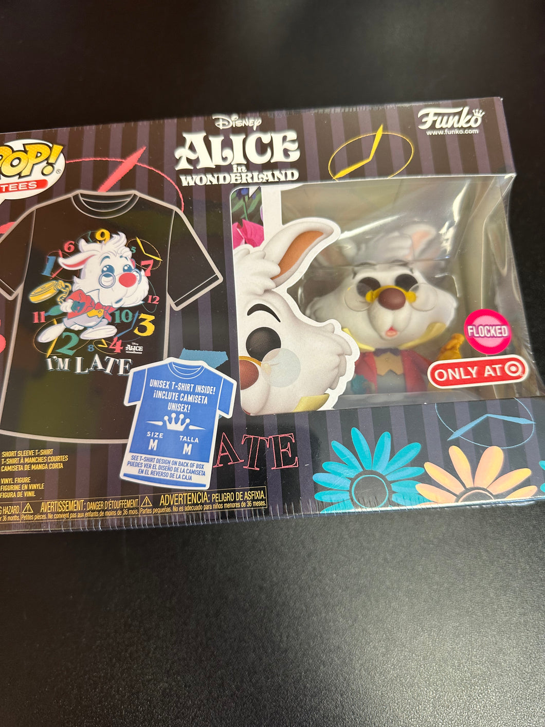 FUNKO TEES MED ALICE IN WONDERLAND FLOCKED RABBIT TARGET