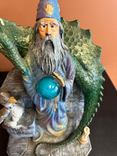 Load image into Gallery viewer, Wizard Dragon 18” Statue Preowned Damaged
