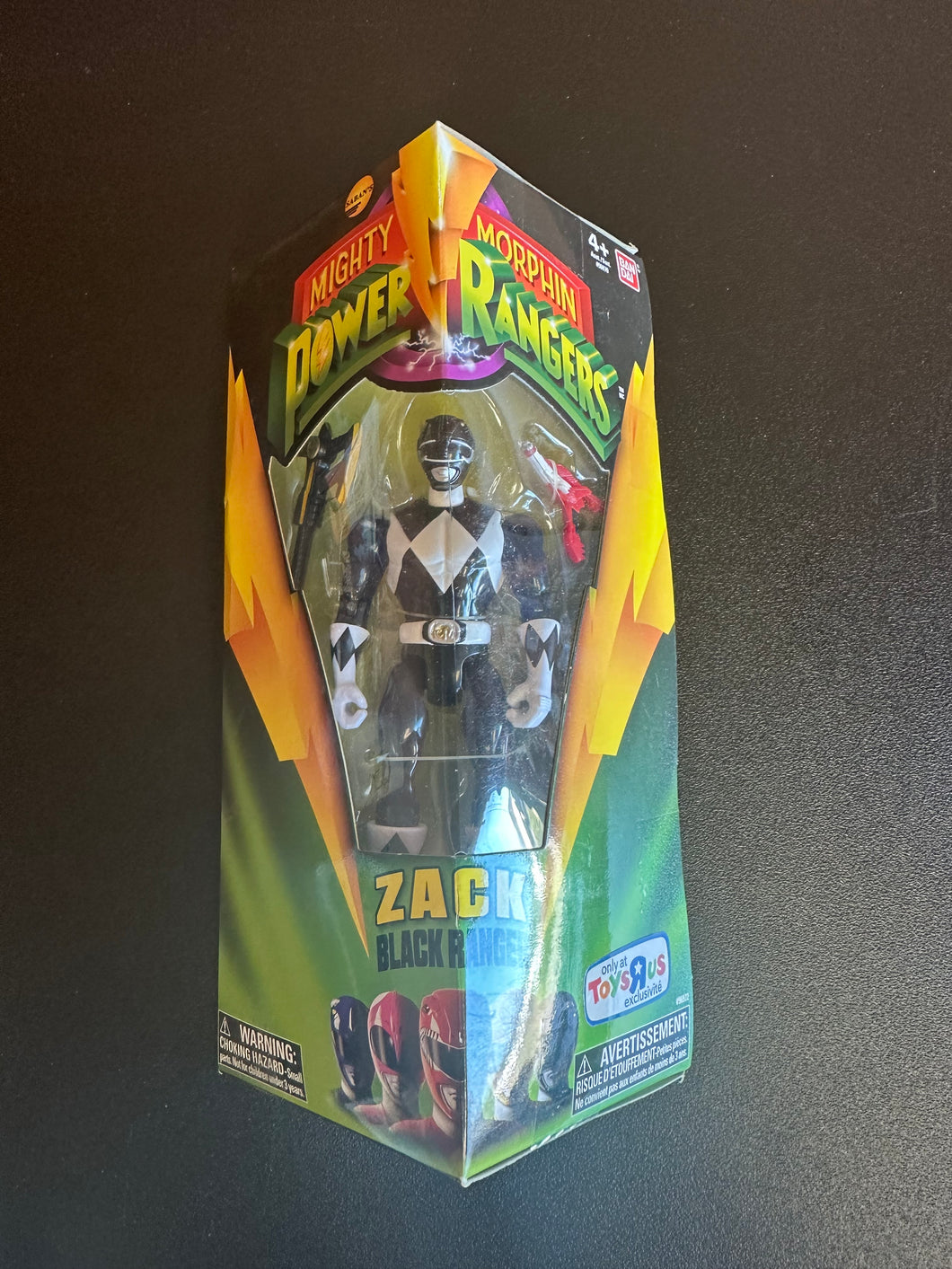 Bandai Saban’s MMPR Zack Black Ranger Toys R Us Exclusive