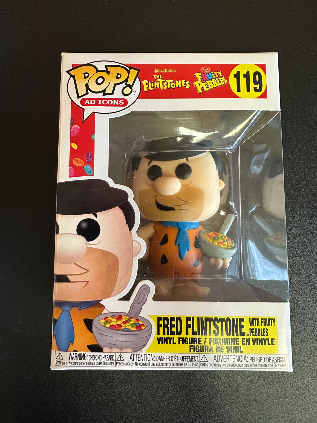 FUNKO POP AD ICONS FRED FLINTSTONE WITH FRUITY PEBBLES 119