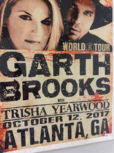 Load image into Gallery viewer, Garth Brooks Trisha Yearwood Oct 12 2017 World Tour Atlanta Wanted Poster
