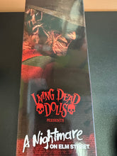 Load image into Gallery viewer, Living Dead Dolls Presents Nightmare on Elm Street Freddy Krueger Figure with Sound
