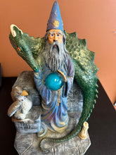 Load image into Gallery viewer, Wizard Dragon 18” Statue Preowned Damaged
