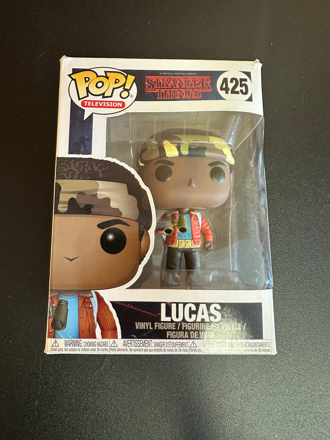 FUNKO POP STRANGER THINGS LUCAS 425 BOX DAMAGE