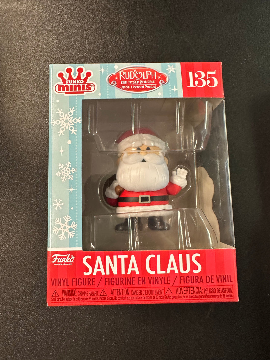Funko Minis Rudolph Red Nose Reindeer 135 Santa Claus Vinyl Figure