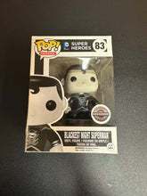 Load image into Gallery viewer, FUNKO POP DC SUPER HEROES BLACKEST NIGHT SUPERMAN GAMESTOP 83 BOX DAMAGE
