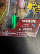 Load image into Gallery viewer, HASBRO STAR WARS MOVIE HEROES QUI-GON JINN LIGHT-UP LIGHTSABER
