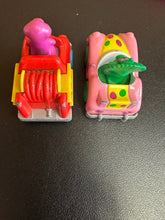 Load image into Gallery viewer, The Lyons Group 1993 Kid Dimension Barney &amp; Baby Bop Diecast Cars Preowned
