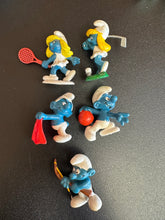 Load image into Gallery viewer, Schleich Peyo Sports Smurfs 2” Figures Lot of 5
