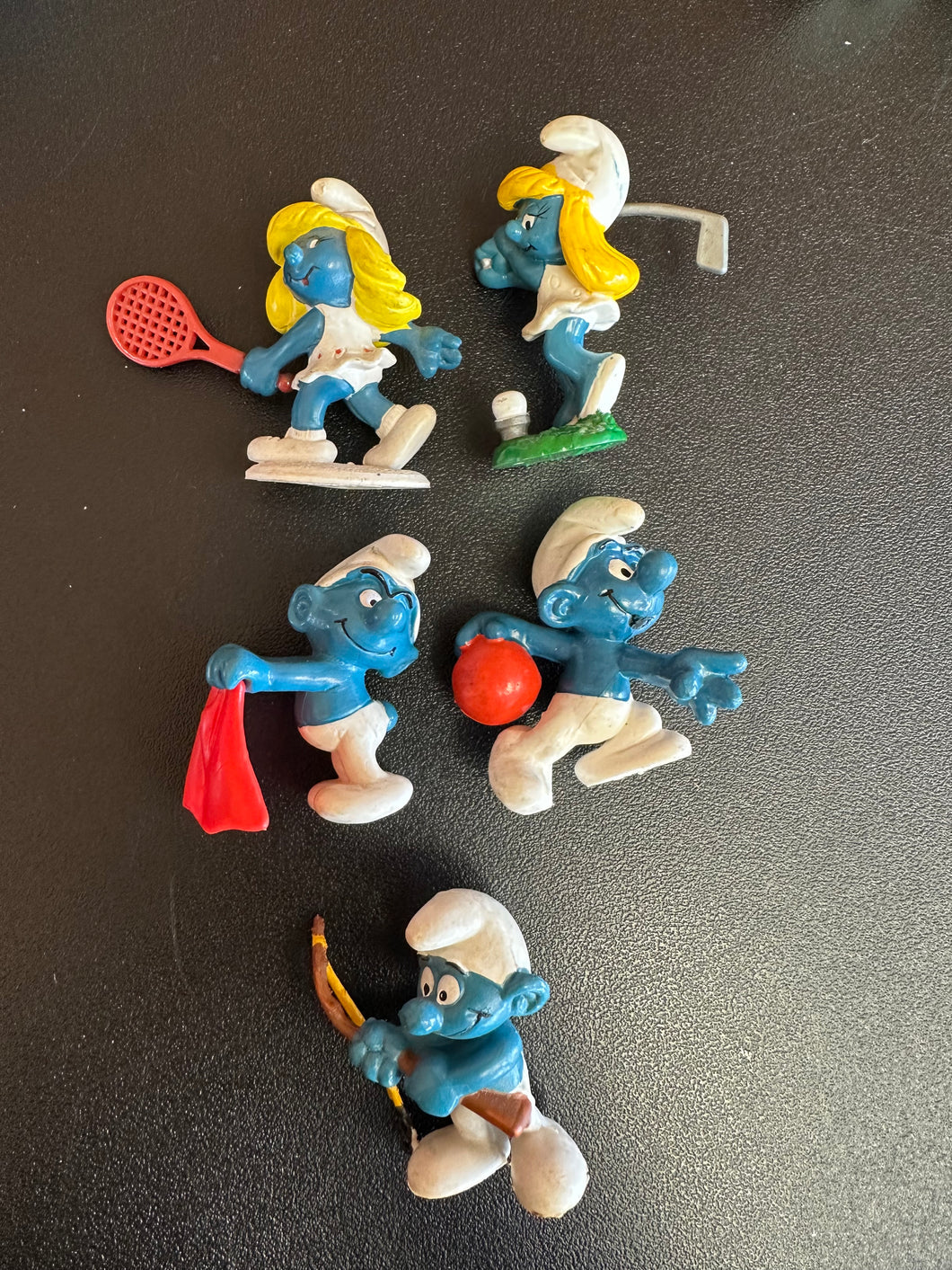 Schleich Peyo Sports Smurfs 2” Figures Lot of 5