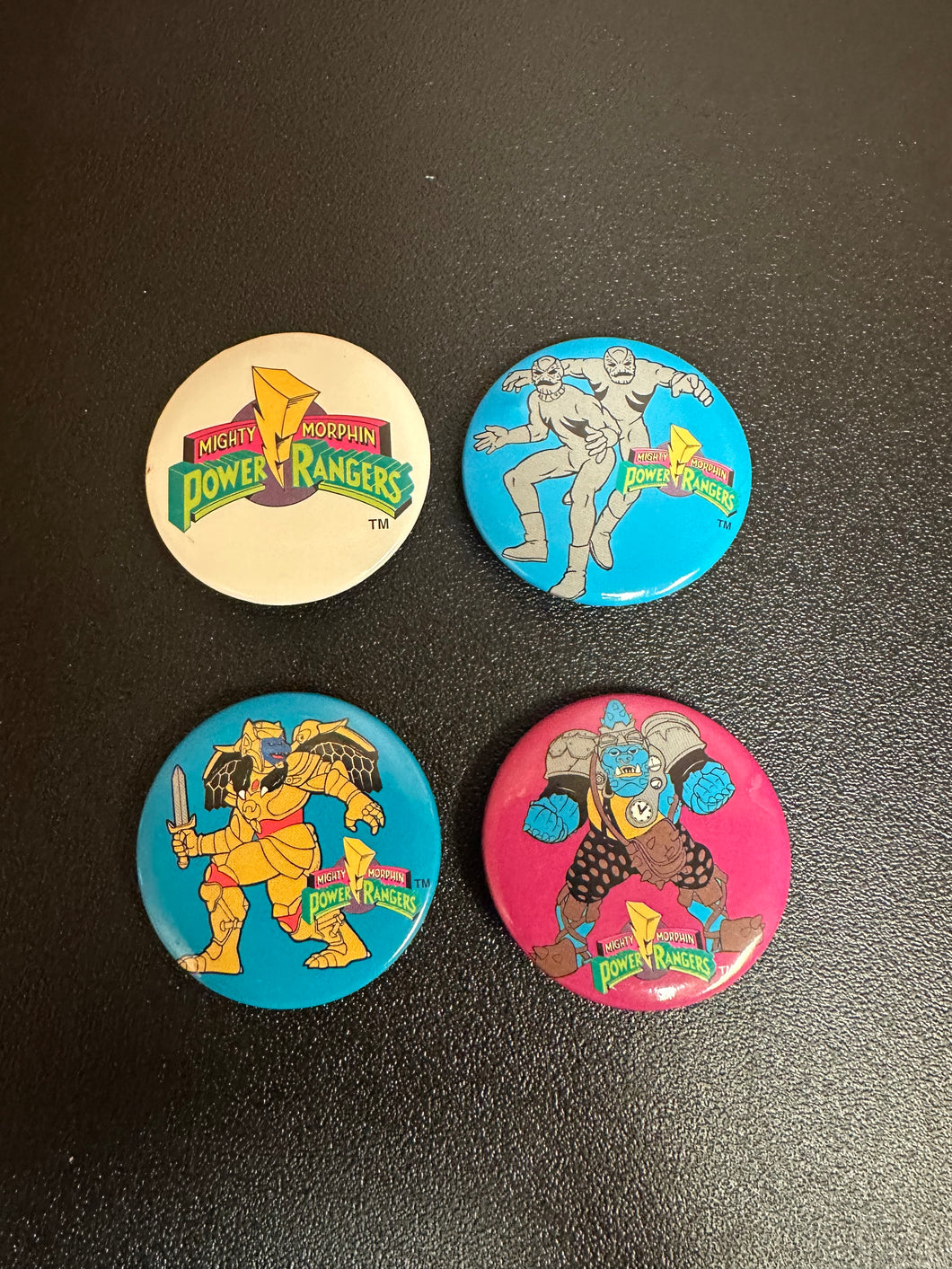 Power Rangers Cartoon Bad Guys Button Lot of 4 Preowned