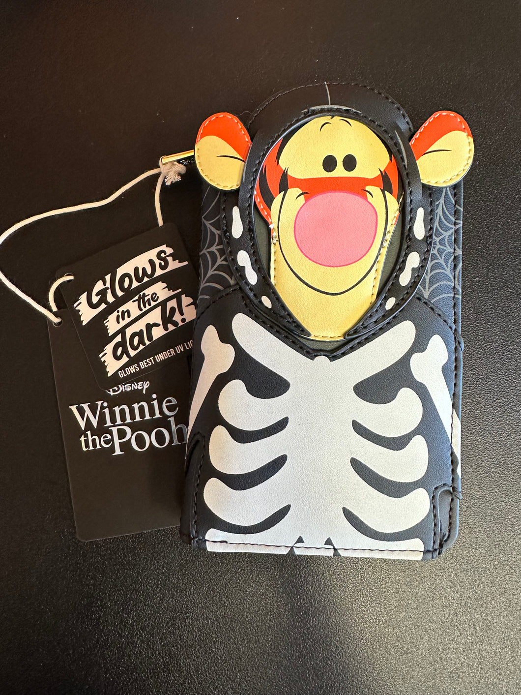 Loungefly Winnie the Pooh Skeleton Tigger GITD Zip Around Wallet