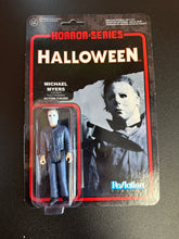 Load image into Gallery viewer, REACTION HORROR SERIES HALLOWEEN MICHAEL MYERS FIGURE PREOWNED TAPED TO CARD NO KNIFE
