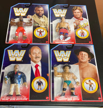 Load image into Gallery viewer, WWF Official Retro 4-Pack Orton, Okerlund, Mr.T, and Piper Figures
