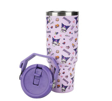 Load image into Gallery viewer, Bioworld Kuromi All Over Print 40 oz. Stainless Steel Tumbler with Handle
