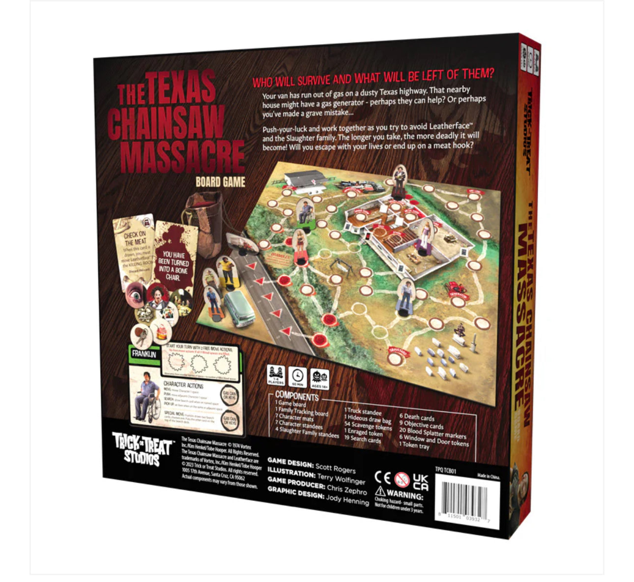 TRICK OR TREAT STUDIOS LEATHERFACE TEXAS CHAINSAW MASSACRE BOARD