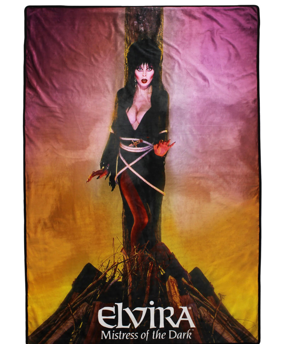 Cakeworthy Elvira Mistress of the Dark Throw Blanket