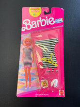 Load image into Gallery viewer, MATTEL 1990 Barbie Easy Living Fashions Outfit Black and White Striped Dress
