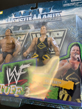 Load image into Gallery viewer, WWF WrestleMania XV 2 Tuff 3 The Rock and Owen Hart Figure 2 Pack
