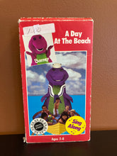 Load image into Gallery viewer, Barney A Day At The Beach sing along VHS preowned
