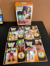Load image into Gallery viewer, WWF Official Retro 4-Pack Tugboat, Clown, Valentine, and Luger Figures
