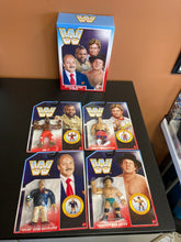 Load image into Gallery viewer, WWF Official Retro 4-Pack Orton, Okerlund, Mr.T, and Piper Figures
