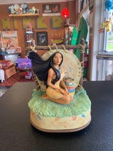 Load image into Gallery viewer, 1995 Enesco Disney Pocahontas &amp; Meeko music box "Colors of the Wind"

