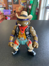 Load image into Gallery viewer, PLAYMATES 1992 Teenage Mutant Ninja Turtles Crazy Cowboy Donatello Figure

