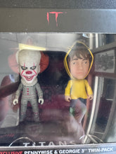 Load image into Gallery viewer, Horror Titans Mini Figures Pennywise &amp; Georgie 3” Twin Pack
