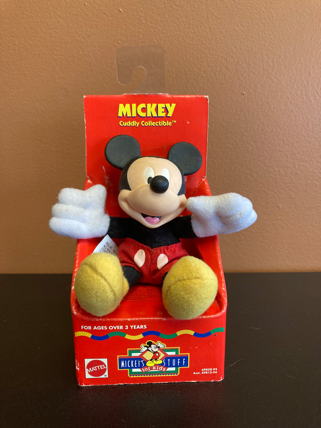 Mattel Mickey’s Stuff For Kids Mickey Cuddly Collectible Preowned Includes Box, Character Not Attached To Box