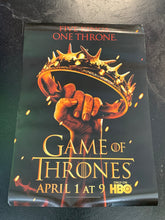 Load image into Gallery viewer, GAME OF THRONES Five Kings One Throne HBO Promo Damaged Poster

