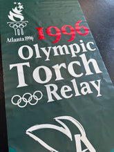 Load image into Gallery viewer, VTG Coca-Cola 1996 Atlanta OLYMPICS TORCH RELAY LARGE Banner
