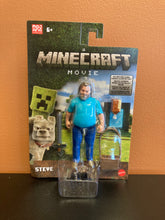 Load image into Gallery viewer, Minecraft Movie Steve Figure New Sealed In Box Approx. 4” Tall.
