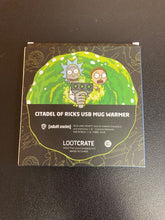 Load image into Gallery viewer, LOOTCRATE Exclusive Rick and Morty Citadel Of Ricks USB Mug Warmer New Unused
