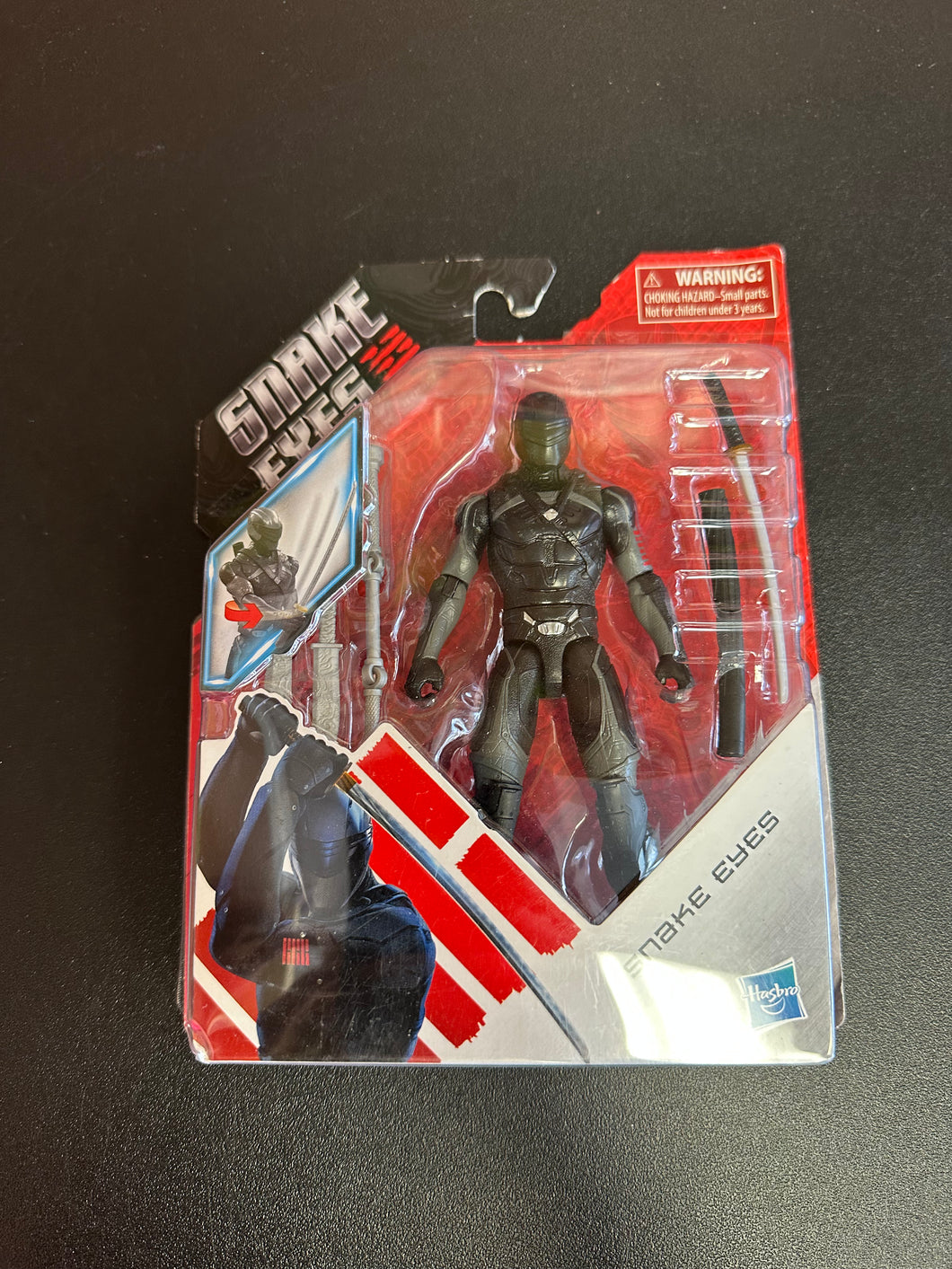 HASBRO SNAKE EYES G.I. JOE ORIGINS TAPED TO CARD