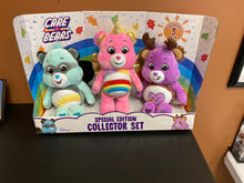 Load image into Gallery viewer, Basic Fun Care Bears Three Pack Plushies 40th Anniversary Walmart Exclusive

