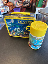 Load image into Gallery viewer, Aladdin Battlestar Galactics Lunchbox Tin Tote with Thermos
