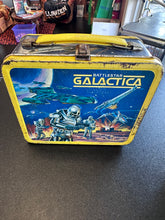 Load image into Gallery viewer, Aladdin Battlestar Galactics Lunchbox Tin Tote with Thermos

