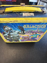 Load image into Gallery viewer, Aladdin Battlestar Galactics Lunchbox Tin Tote with Thermos
