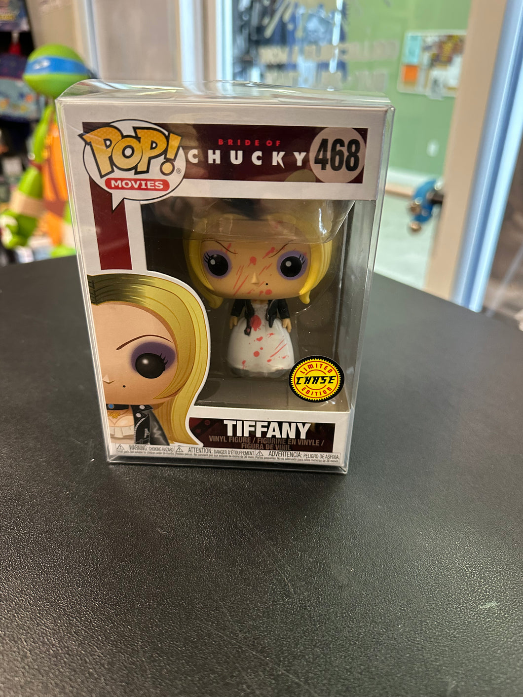 FUNKO POP MOVIES BRIDE OF CHUCKY TIFFANY 468 CHASE WITH PROTECTOR