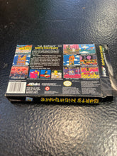 Load image into Gallery viewer, Aklaim The Simpsons Barts Nightmare Super Nintendo (BOX ONLY) with game insert card
